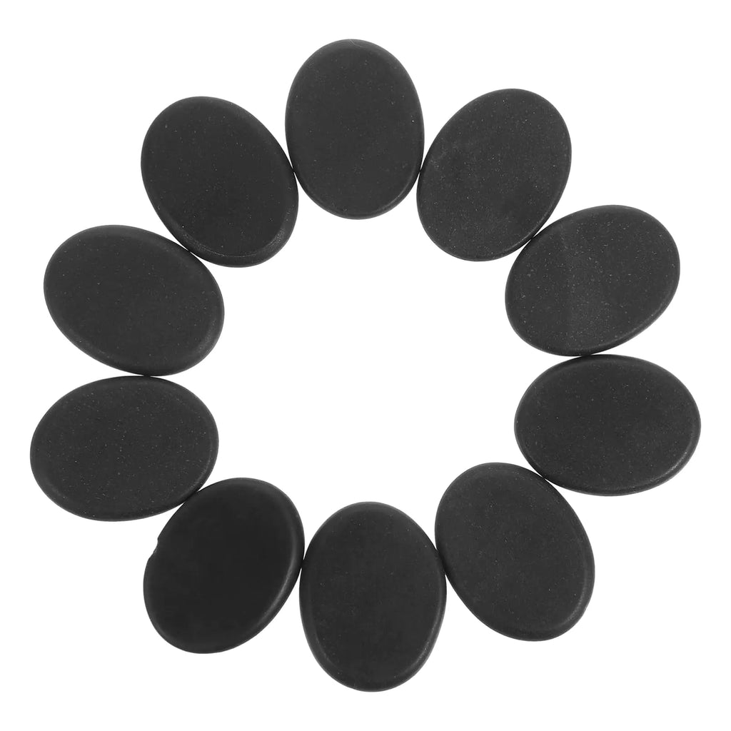 Hemoton Hot Stones for Massage 10pcs Massage Energy Stone Hot Massage Stones Set Volcanic Stones Essential Oil Massage StonesHot Rocks Massage Stones for Spa Relaxing Healing
